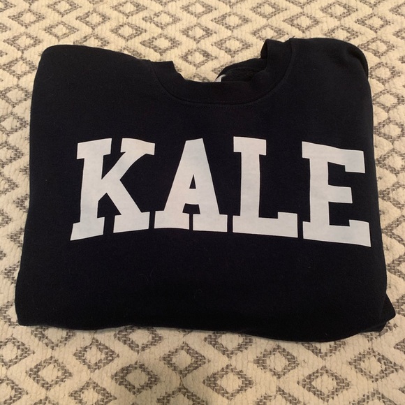 “Kale” Navy Blue Crewneck - Picture 2 of 3